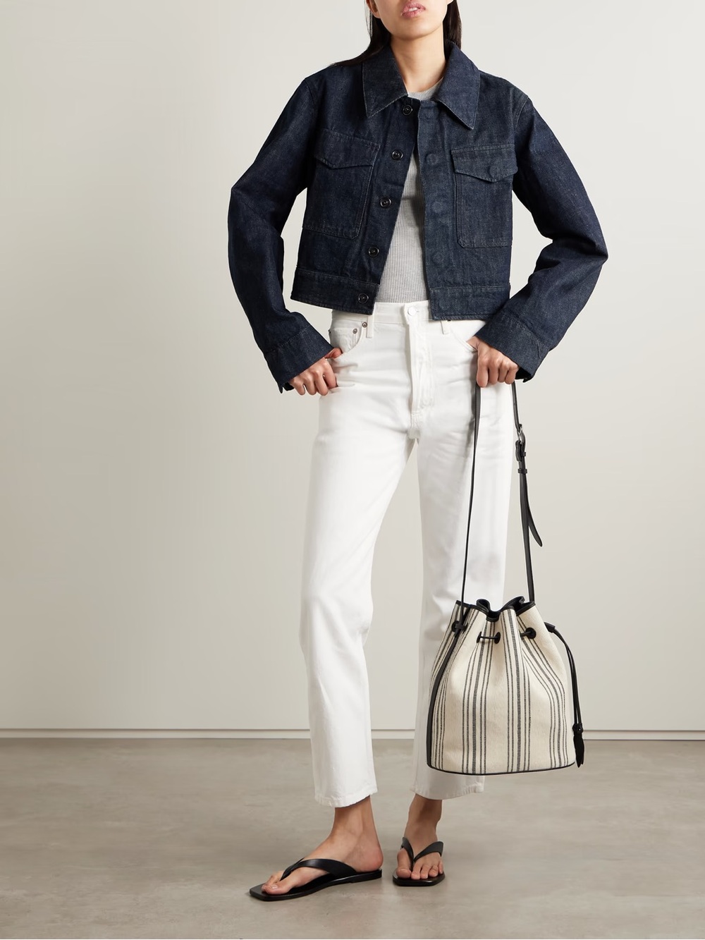 Agolde 90s punch White Ankle Crop Jeans